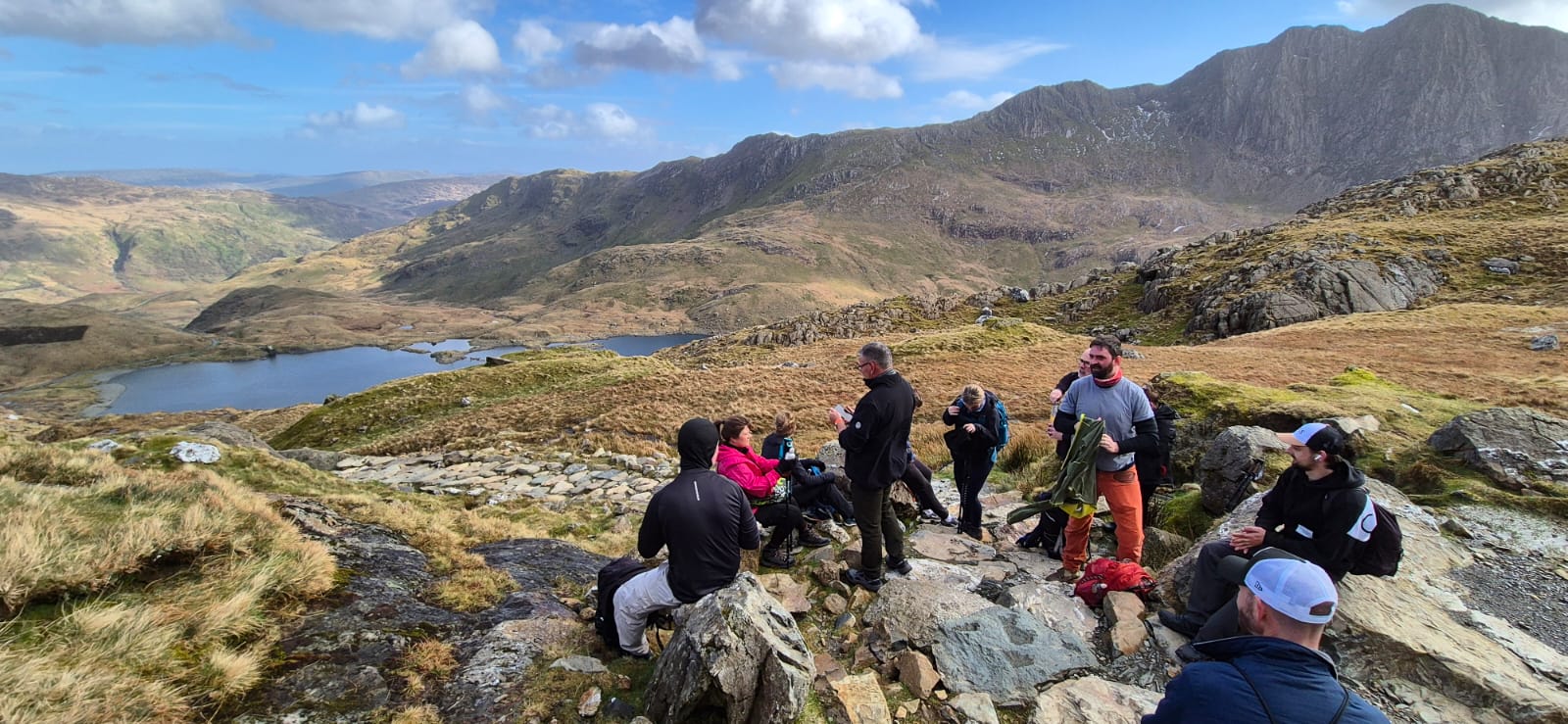 The ReAgent Foundation team taking a break during the Snowdon hike