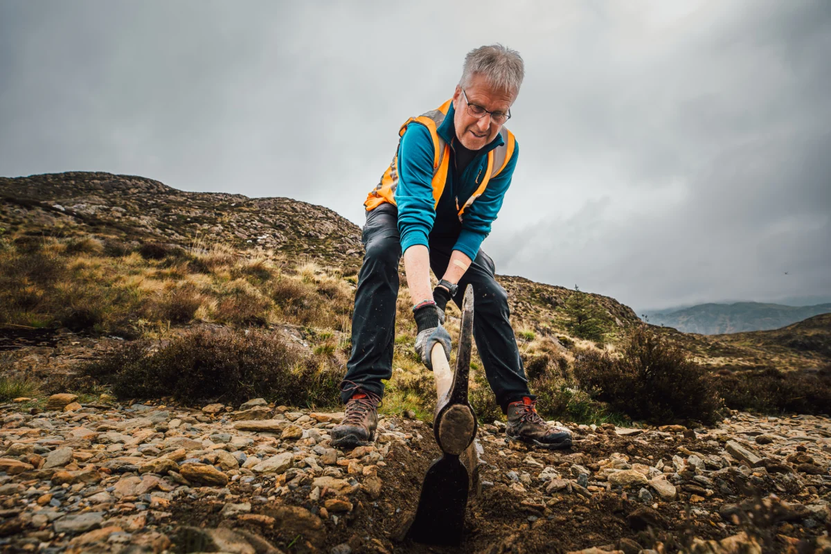 Snowdonia Society performing footpath maintenance.