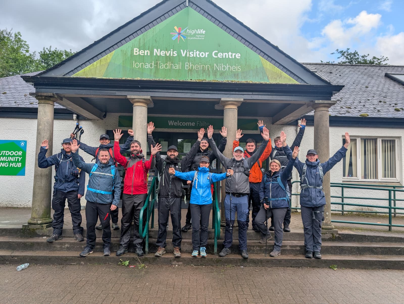 The ReAgent Foundation team outside the Ben Nevis visitor centre