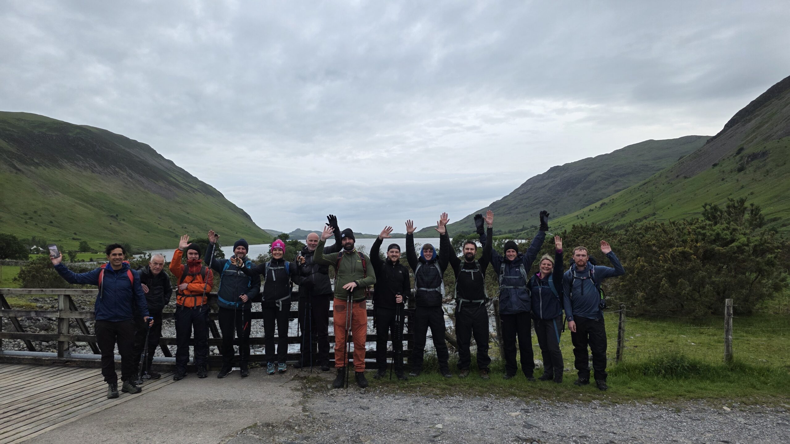 The ReAgent Foundation team at the bottom of Scafell Pike during the Three Peaks Challenge.