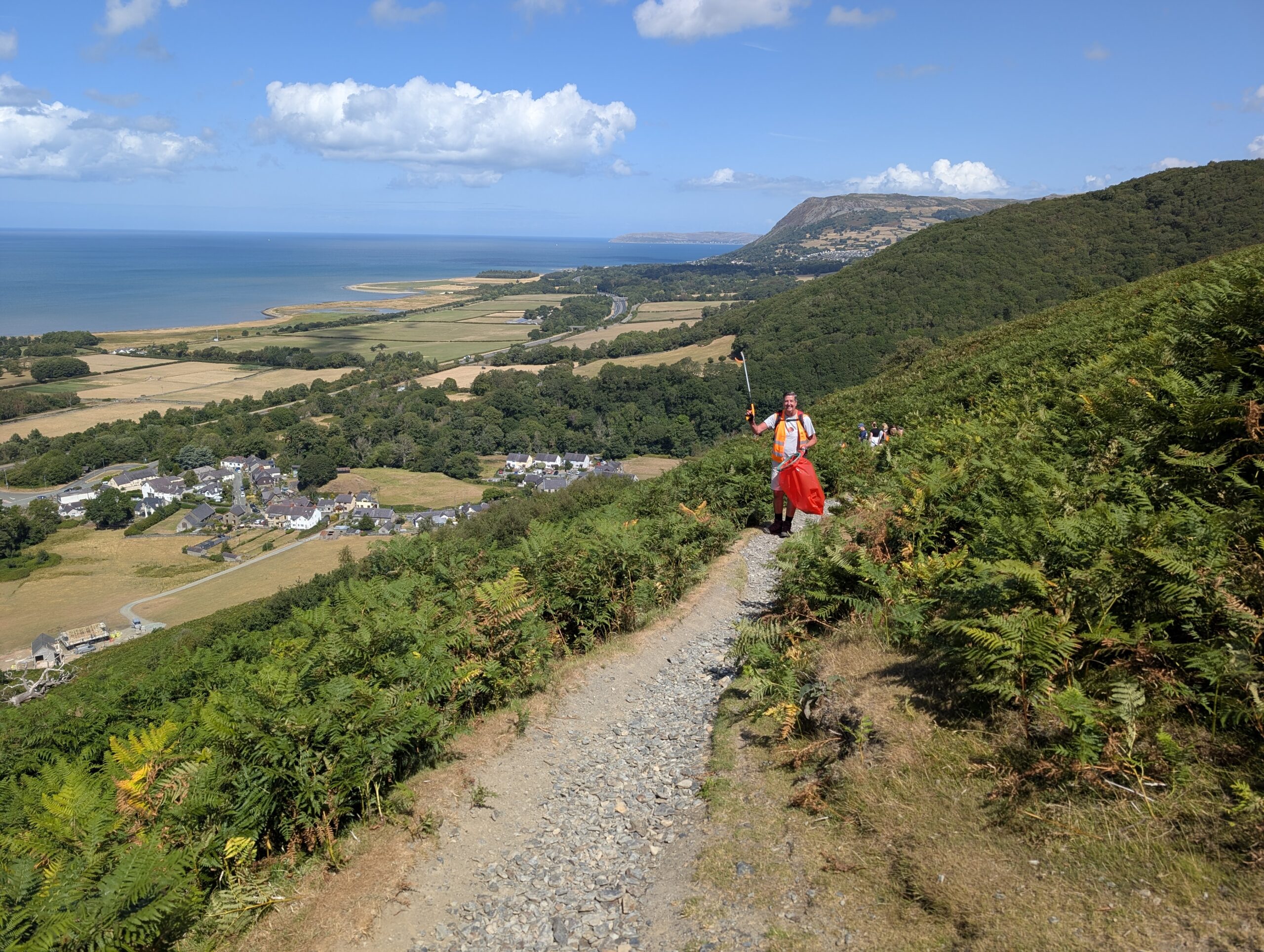 ReAgent Founation team member on a trail against the Snowdonia landscape